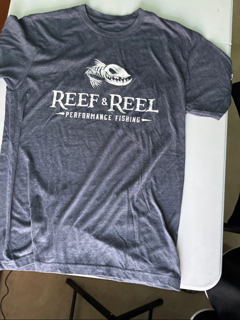 Men's Short-Sleeve Performance Tee - Heather Navy  not sized by Reef & Reel